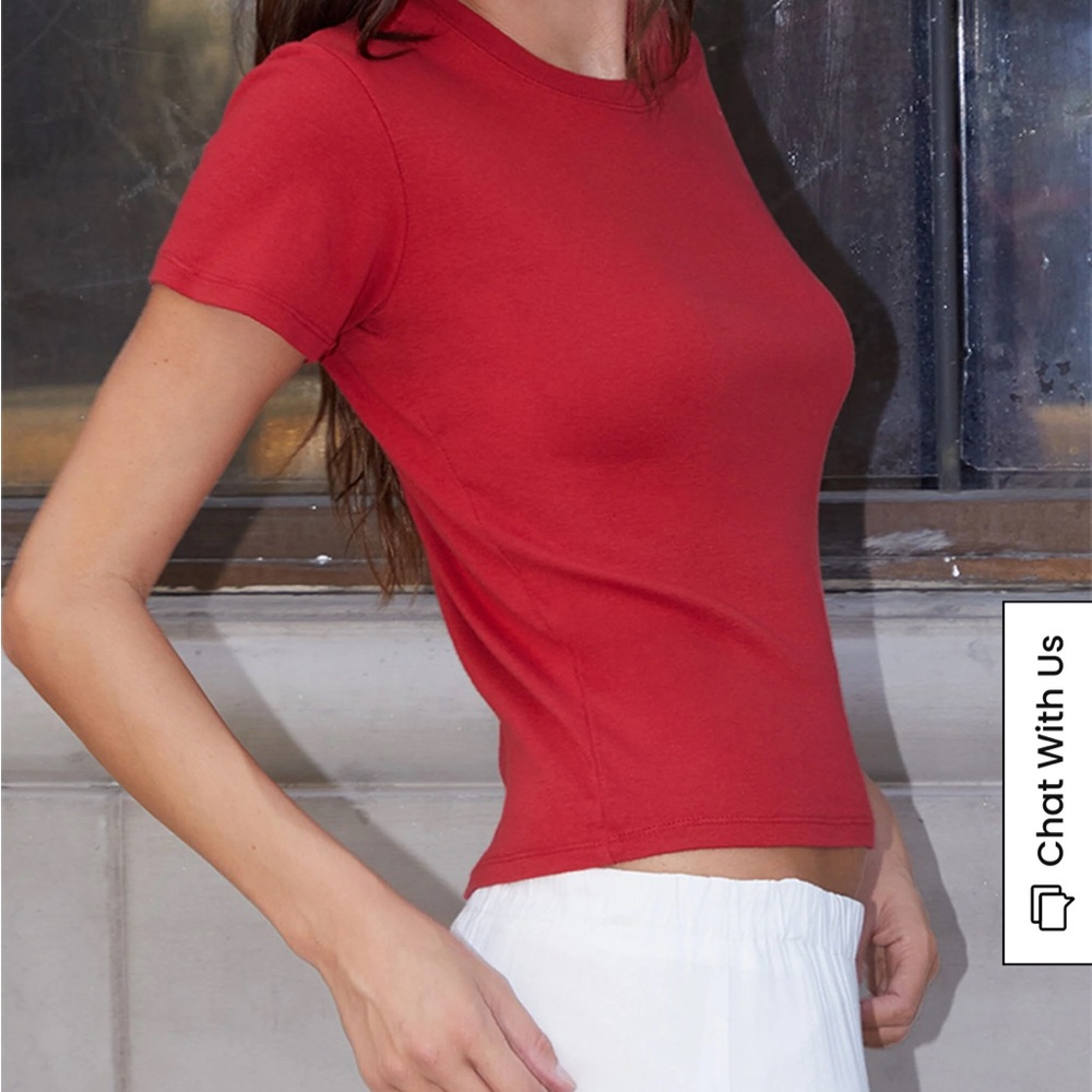 john galt red loreen short sleeve top
